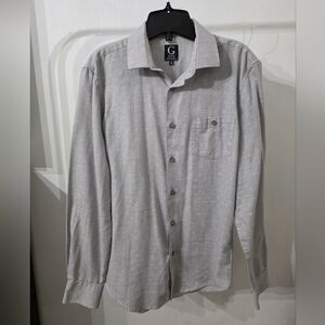 G Stylish Gray Casual Button Down Shirt